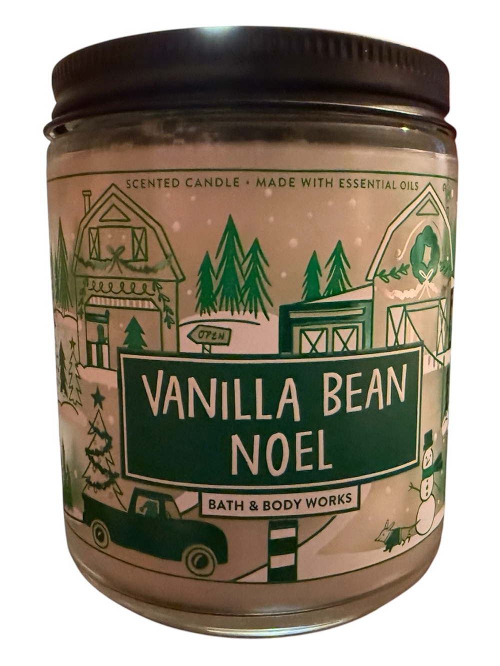 Bath & Body Works Vanilla Bean Noel 7 oz Single Wick Candle Christmas NWT